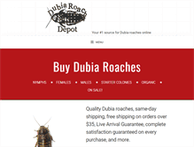 Tablet Screenshot of dubiaroachdepot.com